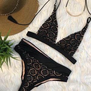 Black High Waisted Bikini Set